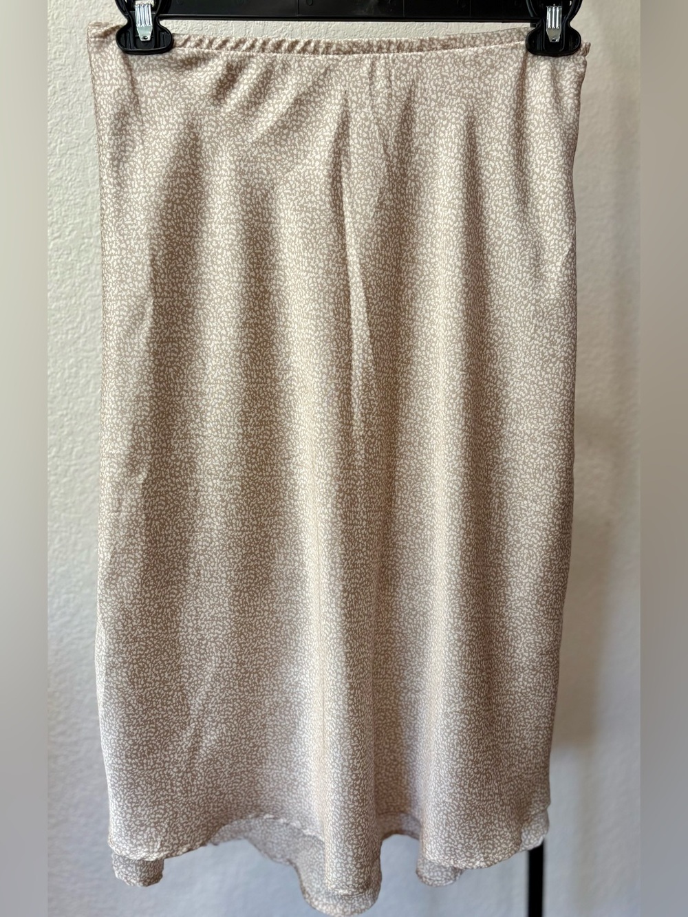 Sienna Sky  Beige Printed Midi Skirt